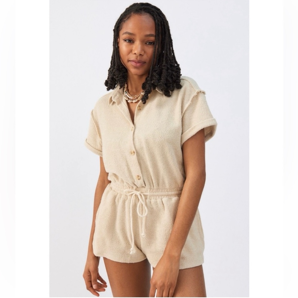 Urban Outfitters Terry Cloth Romper